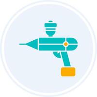 aérographe glyphe deux Couleur cercle icône vecteur