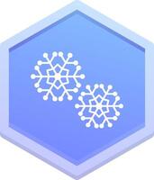 flocons de neige polygone icône vecteur