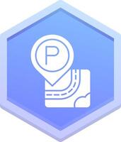 parking polygone icône vecteur