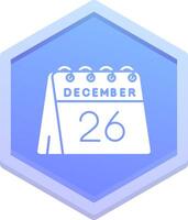 26e de décembre polygone icône vecteur