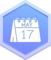 17e de mai polygone icône vecteur