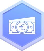 euro polygone icône vecteur