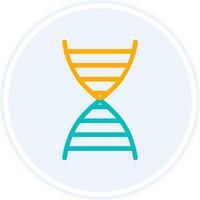 ADN glyphe deux Couleur cercle icône vecteur