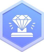 diamant polygone icône vecteur