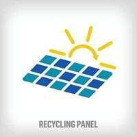 Naturel solaire énergie panneau idée, moderne logo. unique Créatif durable solaire panneau. environnement logo modèle. vecteur