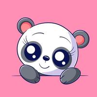 mignonne Panda est seul, vecteur illustration