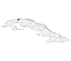 carte de Cuba avec Capitale ville la havane. vecteur