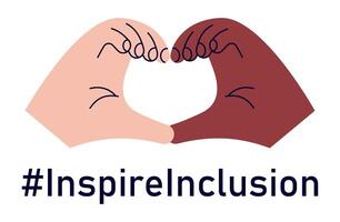 inspirer inclusion international aux femmes journée concept vecteur illustration