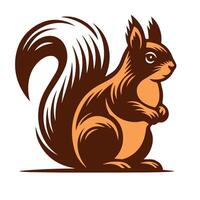 mignonne écureuil dessin animé vecteur ancien t chemise conception