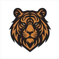tigre tête vecteur illustration logo tigre t chemise conception