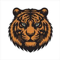 tigre tête vecteur illustration logo tigre t chemise conception