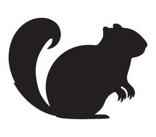 noir et blanc agouti silhouette. vecteur illustration.