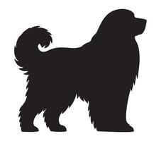 akbash chien silhouette Stock vecteur illustration.