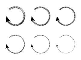 rafraîchir icône ou symbole, redémarrer icône cercle La Flèche symbolise vecteur. vecteur