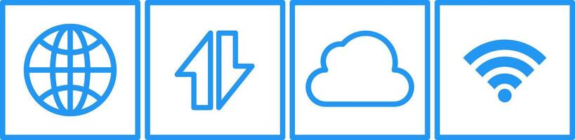 l'Internet icône ensemble vecteur