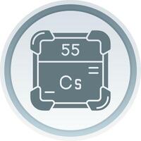 césium solide bouton icône vecteur