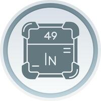 indium solide bouton icône vecteur