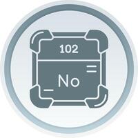 nobelium solide bouton icône vecteur