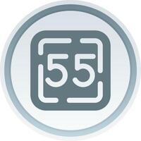 cinquante cinq solide bouton icône vecteur