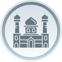 mosquée solide bouton icône vecteur