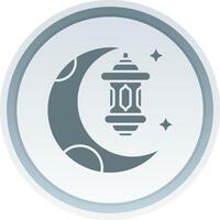 Ramadan solide bouton icône vecteur