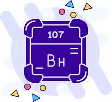 bohrium nage libre solide icône vecteur