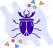 scarabée nage libre solide icône vecteur