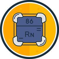 radon rempli verset icône vecteur