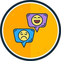 emojis rempli verset icône vecteur