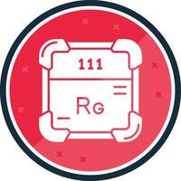 roentgenium glyphe verset icône vecteur