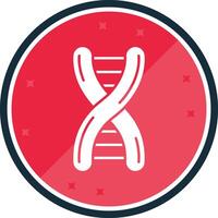 ADN glyphe verset icône vecteur