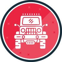 jeep glyphe verset icône vecteur