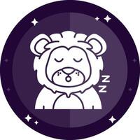 sommeil solide badges icône vecteur