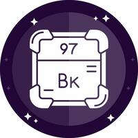 berkelium solide badges icône vecteur