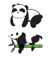 Panda silhouette vecteur T-shirt conception