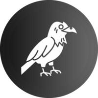 corbeau solide noir icône vecteur