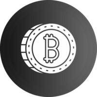 bitcoin solide noir icône vecteur