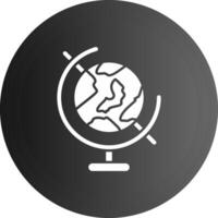 globe solide noir icône vecteur