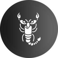 Scorpion solide noir icône vecteur