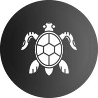 tortue solide noir icône vecteur