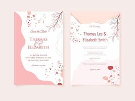 memphis style mariage invitation carte vecteur