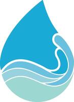 l'eau laissez tomber logo modèle dans une moderne minimaliste style vecteur