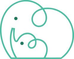 l'éléphant logo modèle dans une moderne minimaliste style vecteur