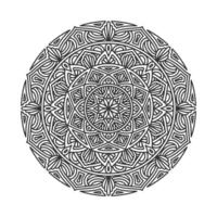 Éléments de décoration d'art mandala à motif circulaire vecteur