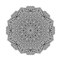 Éléments de décoration d'art mandala à motif circulaire vecteur