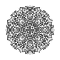 Éléments de décoration d'art mandala à motif circulaire vecteur