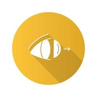 lentilles de contact oculaires enlevant l'icône de glyphe de grandissime de conception plate. illustration vectorielle vecteur