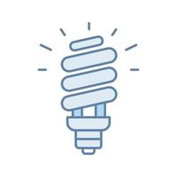 icône de couleur d'ampoule à économie d'énergie vecteur