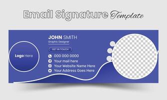 Créatif email Signature et personnel couverture. vecteur
