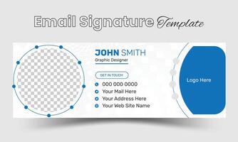 moderne affaires email Signature conception modèles vecteur avec auteur photo endroit